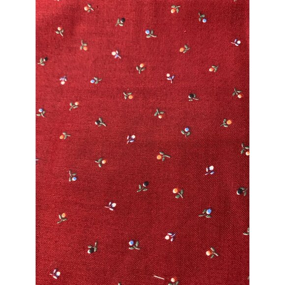 Vintage Cranston Print Works Floral Fabric 18x22" Fat Quarter Red Cotton Crafts - Picture 4 of 5